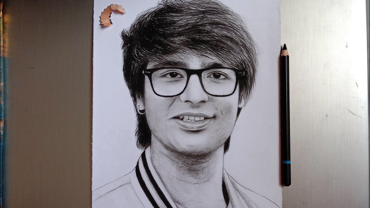 I drew Sourav Joshi using only 1 pencil 😱✏️ | How to Draw Sourav Joshi | Sourav Joshi Drawing 