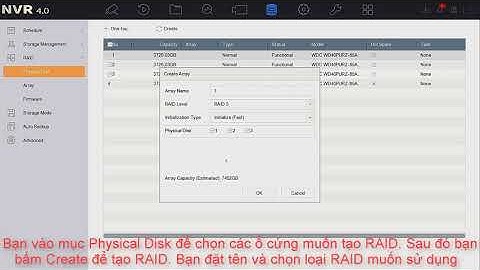 Hướng dẫn bật tính năng RAID trên thiết bị Hikvision