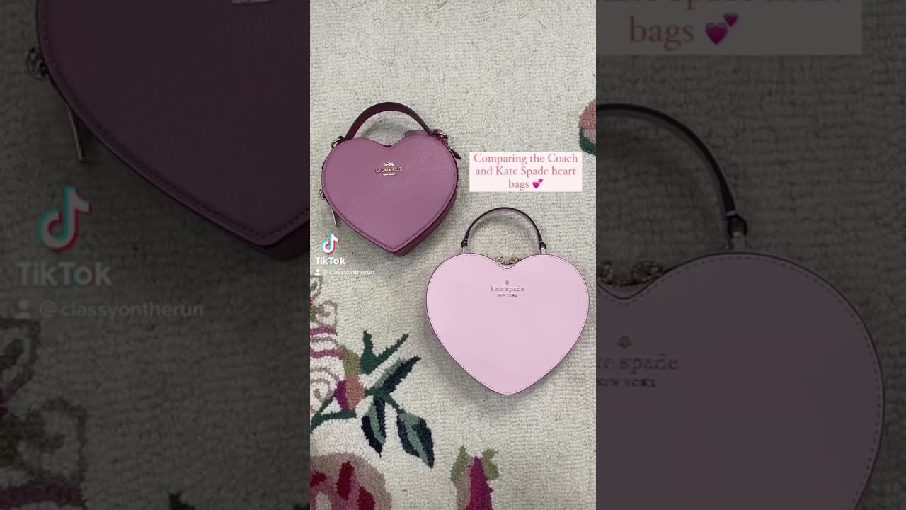 KATE SPADE HEART BAG VS COACH HEART BAG - YouTube