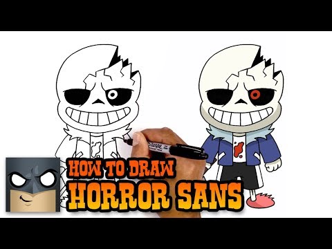 How to Draw Horror Sans  Undertale (Art Tutorial) 