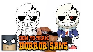 how to draw horror sans undertale art tutorial
