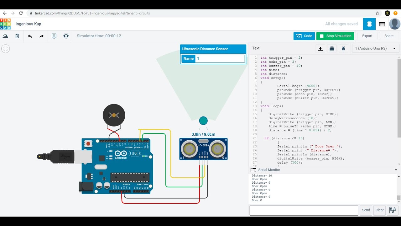 Distance measurement using Ultrasonic sensor and Arduino  GeeksforGeeks