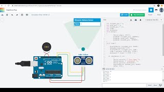 Tinkercad Arduino Project: Door Buzzer Using Ultrasonic Sensor