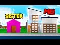 BROTHER Vs SISTER 10 MINUTE BLOXBURG BUILD OFF CHALLENGE!! (Roblox)
