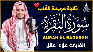سورة البقرة كاملة تلاوة تريح القلب وتشرح الصدر, رقية للبيت, وعلاج للسحر - علاء عقل Surah Al Baqarah