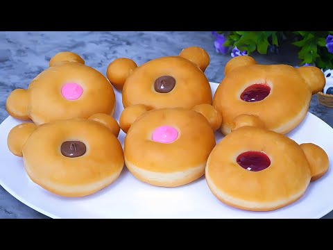 Kalau kamu suka donat kamu akan senang lihat resep ini! Resep donat mudah cantik dan lembut