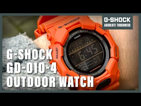 G-SHOCK GD-010-4JF オレンジ G-SHOCK 10年バッテリー GD-010-4JF メンズ 電池式 デジタル