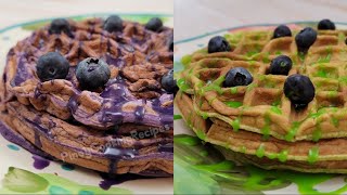 Mochi Waffles you'll make again and again! Plain, Ube and Pandan Flavors with Glaze