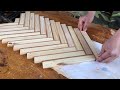 Ingenious Techniques Woodworking Workers - Unique and Creative Combination of Shelves and Tables