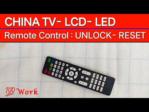 All China TV Remote Control Reset Or Unlock | China TV, LED, LCD TV Remote Control Not Working Fix
