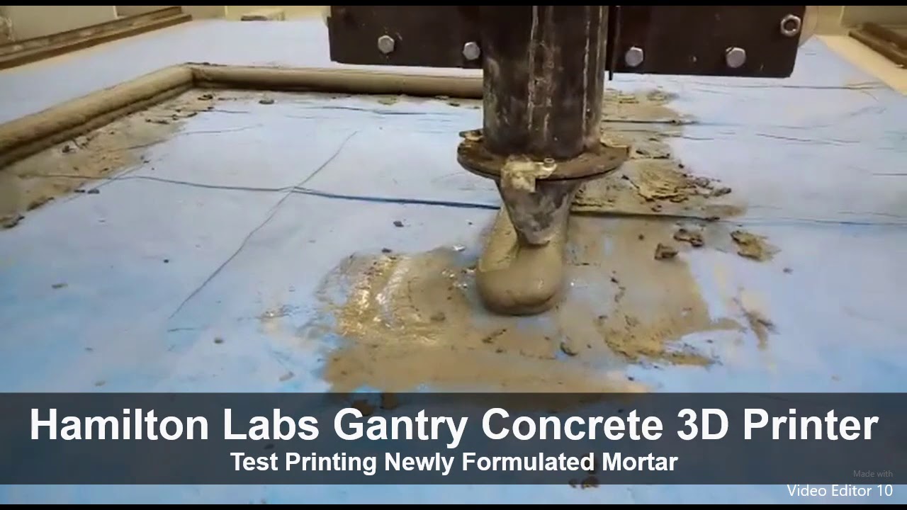 Hamilton Labs' Gantry Concrete 3D Printer
