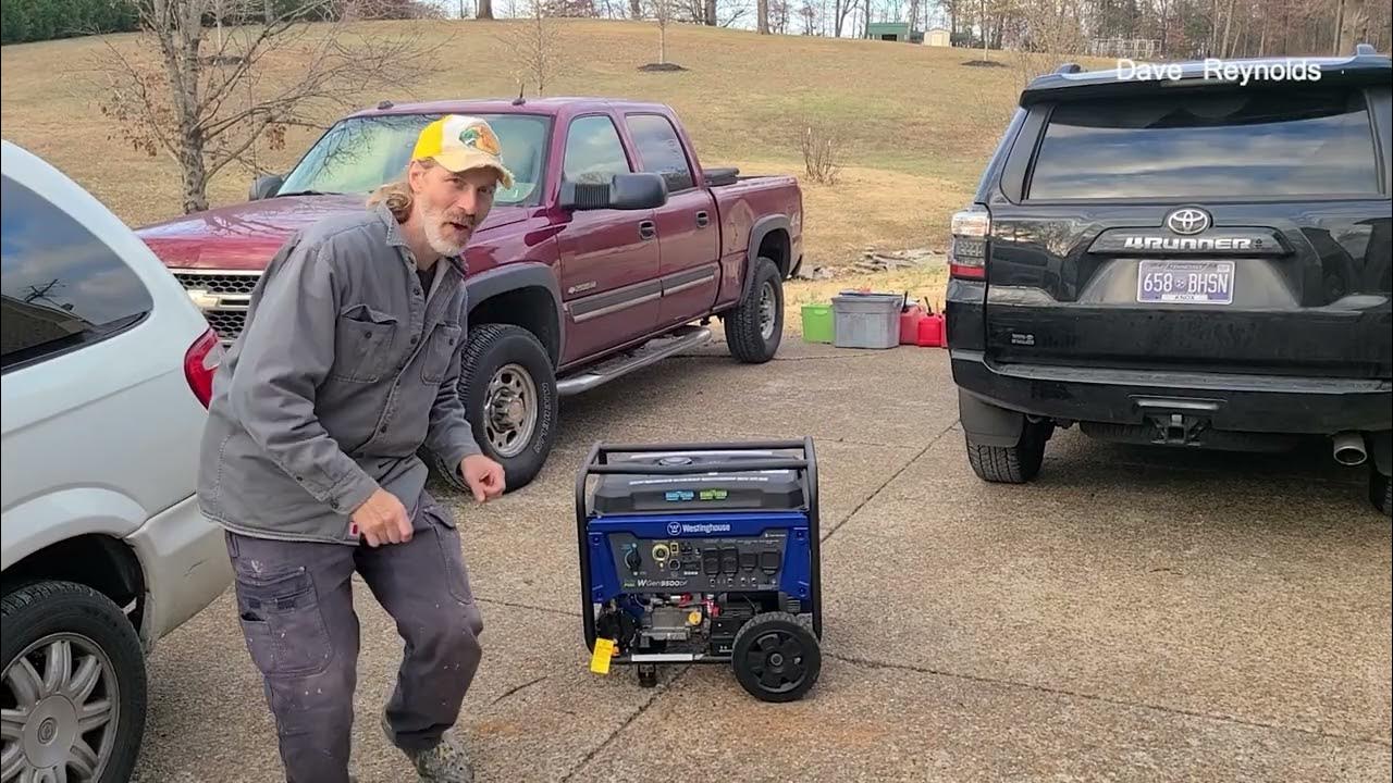 Westinghouse 9500DF Generator 11 25 22 YouTube