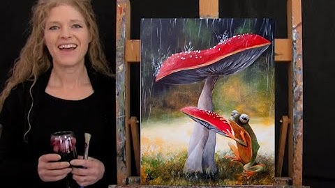Learn How to Paint the RAINDROPS KEEP FALLING with Acrylic - Paint & Sip at Home Step by Step Lesson