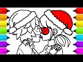 🎄Christmas with Ladybug and Cat Noir: The Magic of Coloring the Christmas Kiss!