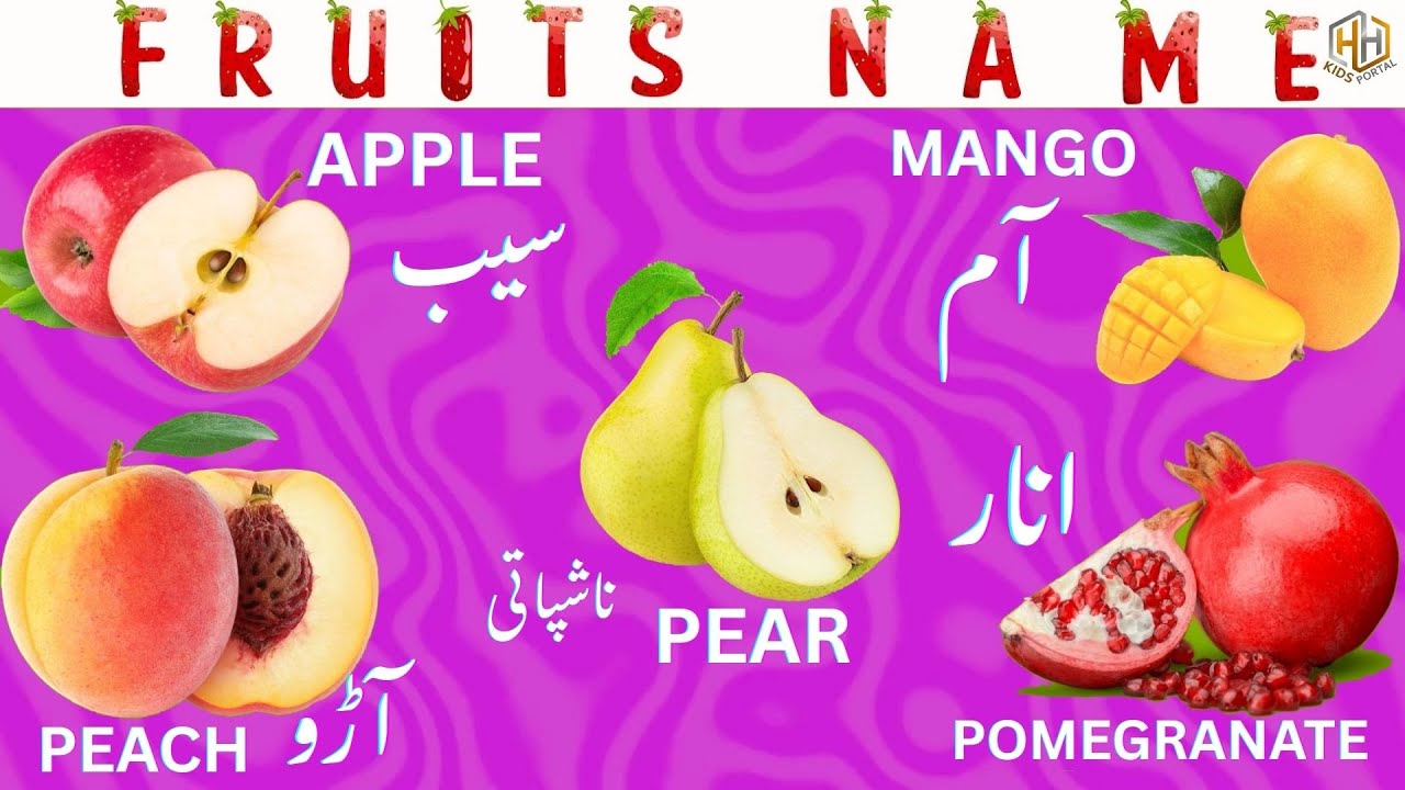 Fruits Names  For Learning 