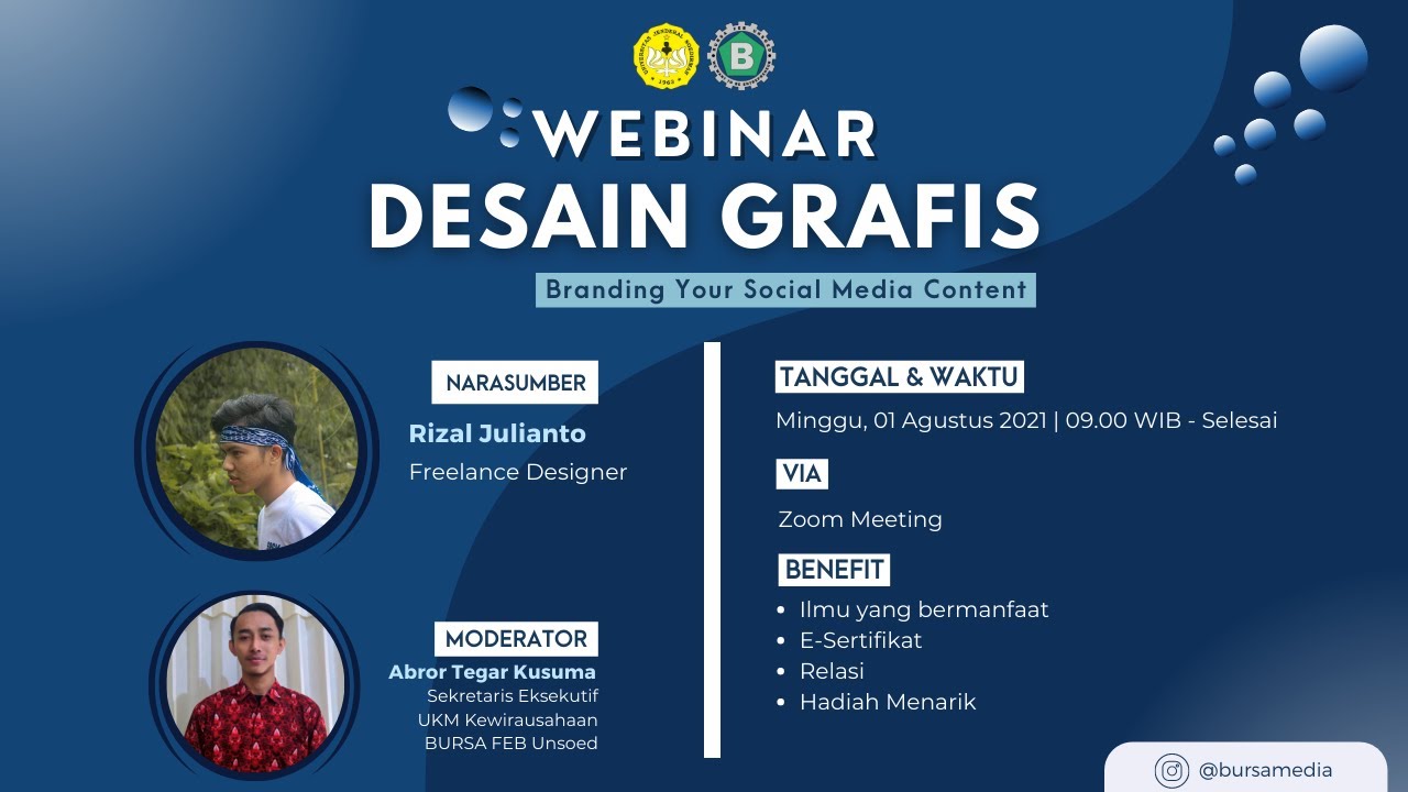 WEBINAR DESAIN GRAFIS 2021: BRANDING YOUR SOCIAL MEDIA CONTENT