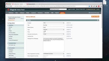 Magento How to set up flat rate shipping ?