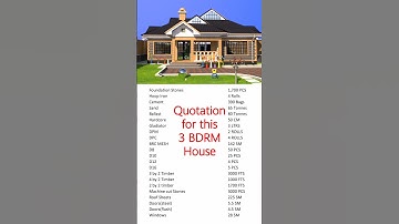 Basic material Quotation for this 3 Bedroom House