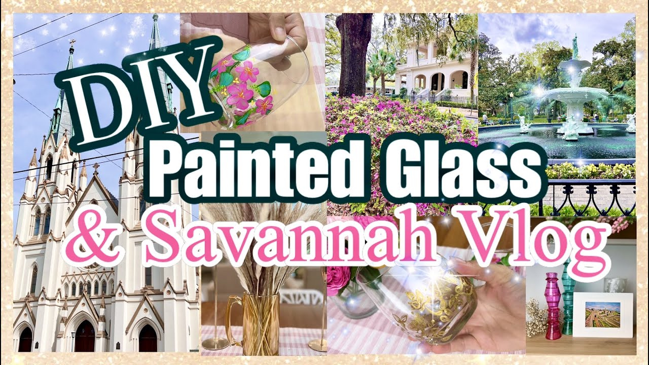 DIY Glass Painting Dollar Tree DIY Decor Savannah Travel