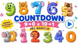🎈 10 Second Kids Countdown • Fun Animal Numbers Timer with Voice and Music