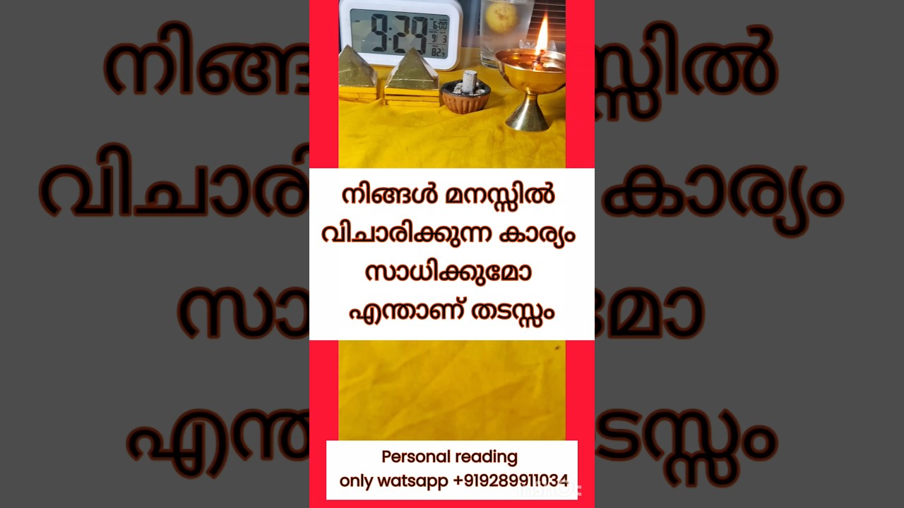 നിങ്ങൾ. മനസിൽ വിചാരിച്ച കാര്യം സാധിക്കുമോ തടസ്സം എന്താണ്? #astrology #tarot #viral #malayalam