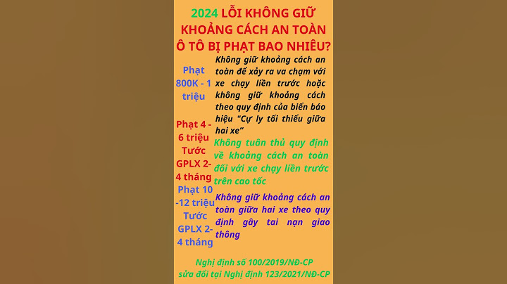 Lỗi không giữ khoảng cách an toàn xe ô tô