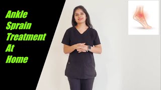 treat ankle sprain at home | sprained ankle relief | how to get relied from sprained ankle