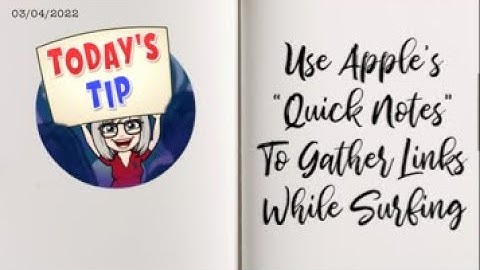 Using ZoomNotes-Use Apple’s “Quick Notes” To Gather Links While Surfing The Web