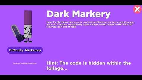 How to get Dark Markery (YOU NEED FOLIAGE MARKER FOR THIS!)
