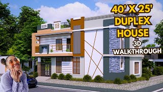 Explore This Stunning 40'X25' Duplex House Design Walkthrough of Modern Architecture! | TDH