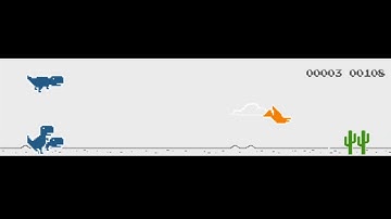 AI learns to play chrome dinosaur game (NEAT)