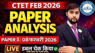 CTET Feb 2026 Answer Key || CTET 8 Feb 2026 || Paper 1 Analysis || BY Manav Sir #ctet
