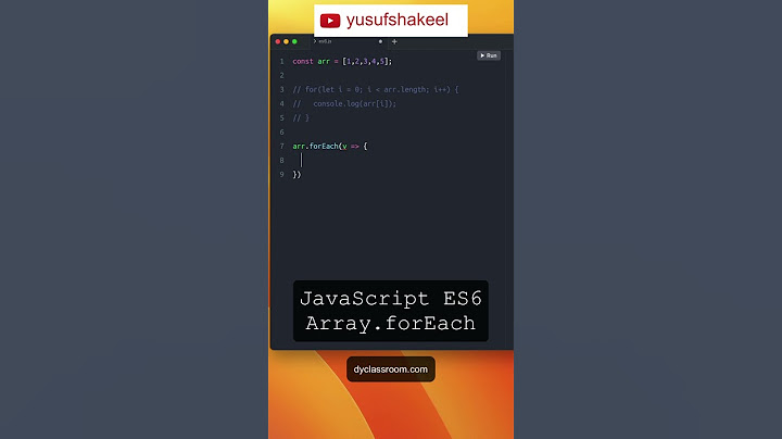 ES6 Array forEach method #shorts