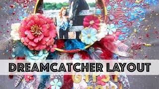 Dreamcatcher Scrapbooking Layout with Prima Marketing Midnight Garden Collection