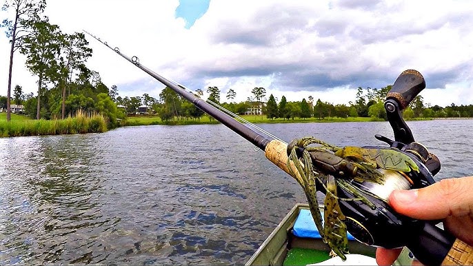 An angler admires a 20 1/2 pound peacock bass caught on a Banjo minnow lure  from a lagoon in Brazil's  River Basin Stock Photo - Alamy