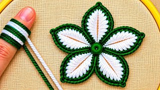 It's so Beautiful. Amazing Hand Embroidery Flower design idea. Hand embroidery design craft 