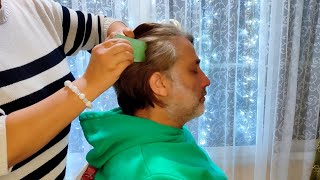 ASMR Relaxing Hair Play. Insomnia Relief. Real person. No talking