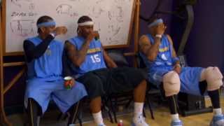 Watch allen iverson and carmelo anthony get into a water fight as they
sit together during break in practice at nuggets training camp. about
the nba: n...