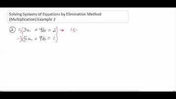 Solving Systems of Equations by Elimination Method Multiplication Example 2