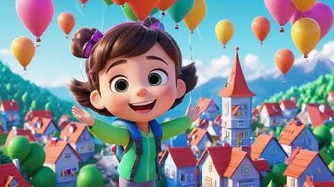Balloon Colors Fly Up High | Learn Colors with Balloons | Fun Nursery Rhyme in English