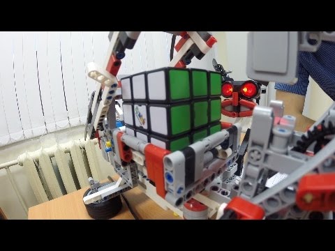 Сборка Кубика Рубика роботом LEGO Mindstorms EV3 . Уфа, кружок робототехники