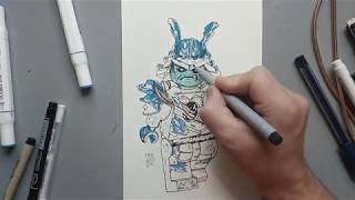 How to Draw LEGO Ninjago#Ice Emperor Minifigure#Step by Step