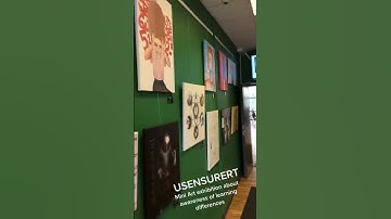 Usensurert art exhibit 2018 in a library