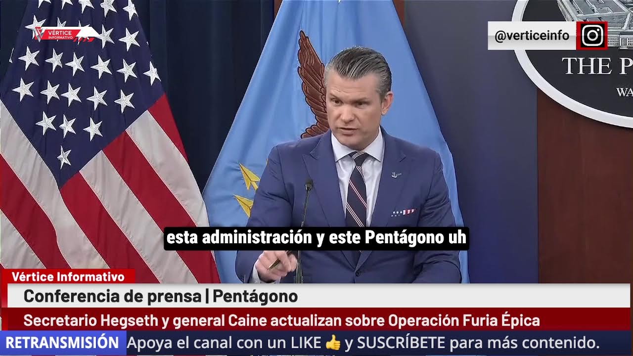 Hegseth y Caine en conferencia del Pentágono: actualización sobre Irán