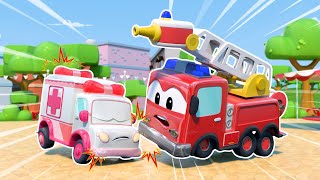 AMBULANCE CRASHES into FIRE TRUCK|Emergency Vehicles for Kids|Car repair by Car City Cartoon for Kids 16,383 views 1 month ago 27 minutes