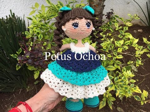 tejer vestido amigurumi muñeca By Petus QUINTA PARTE - YouTube