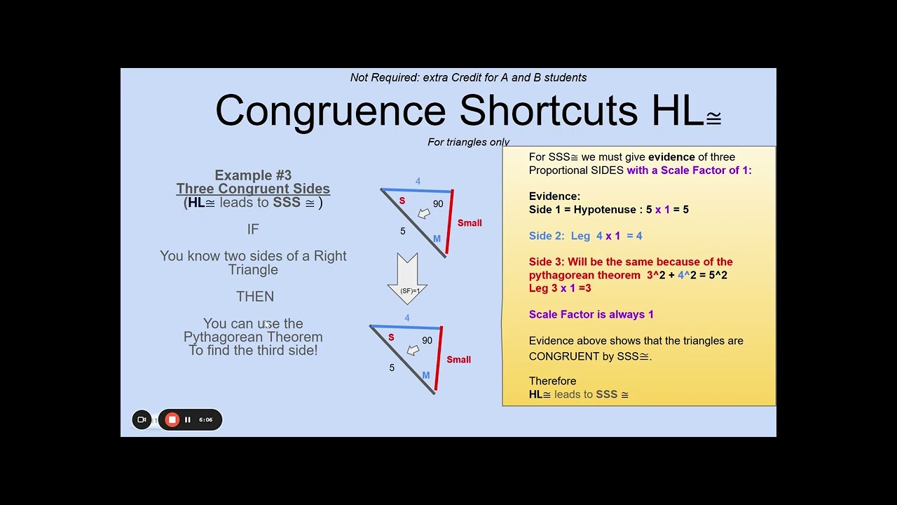 Triangle Similarity ~ and Congruence ≅ ( Part 2 Congruence) - YouTube