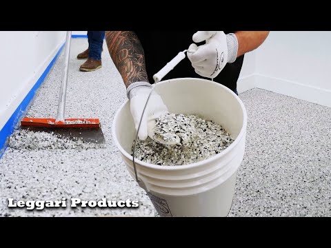 HOW TO EPOXY FLOOR  WITH FLAKES// DIY Easy Epoxy Flooring Tutorial