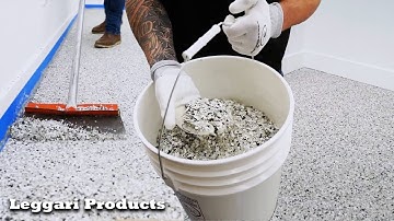 HOW TO EPOXY FLOOR  WITH FLAKES// DIY Easy Epoxy Flooring Tutorial