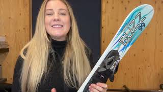 Buzz Atom Ice 99 cm Skiboards Tyrolia Ski Bindings